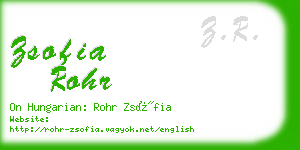 zsofia rohr business card